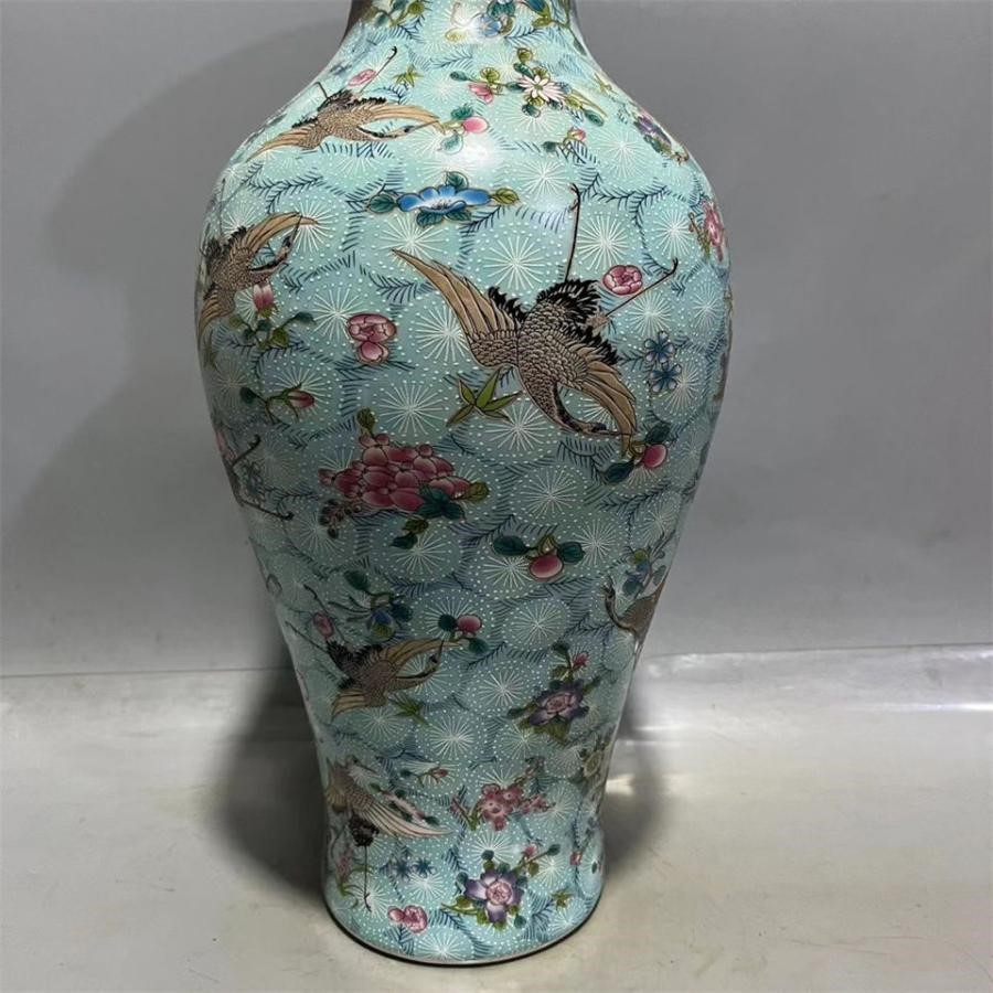 NR1904疑似旧藏粉彩花瓶一对可邮寄拍卖